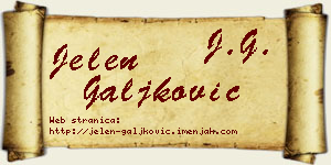 Jelen Galjković vizit kartica